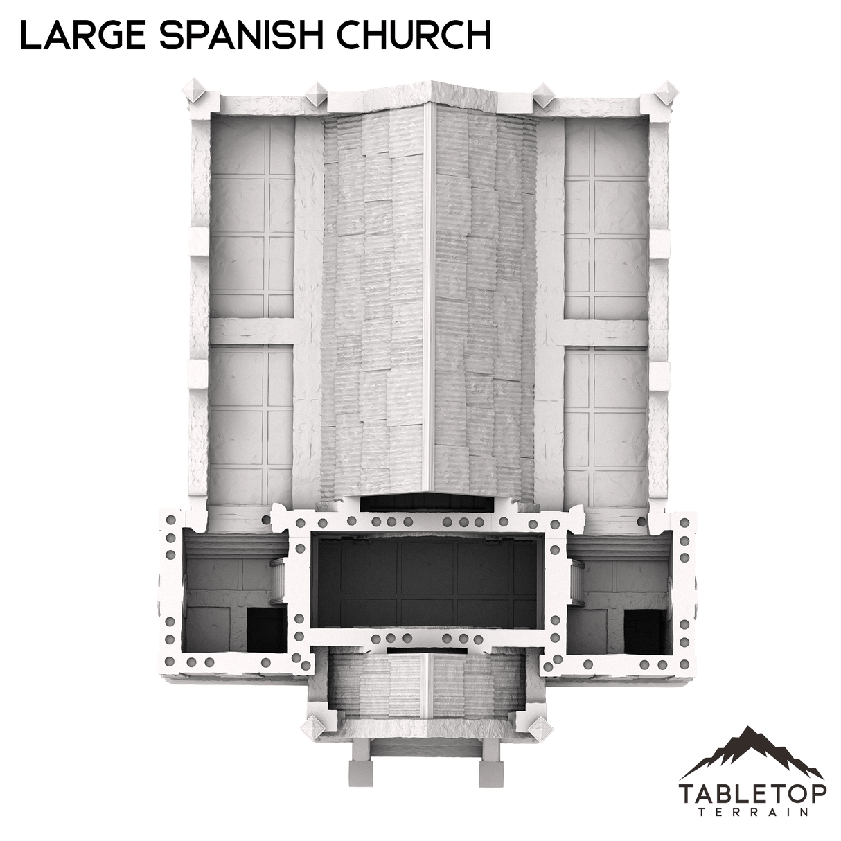 Tabletop Terrain Building Large Spanish Church - Old Wild Western Rush
