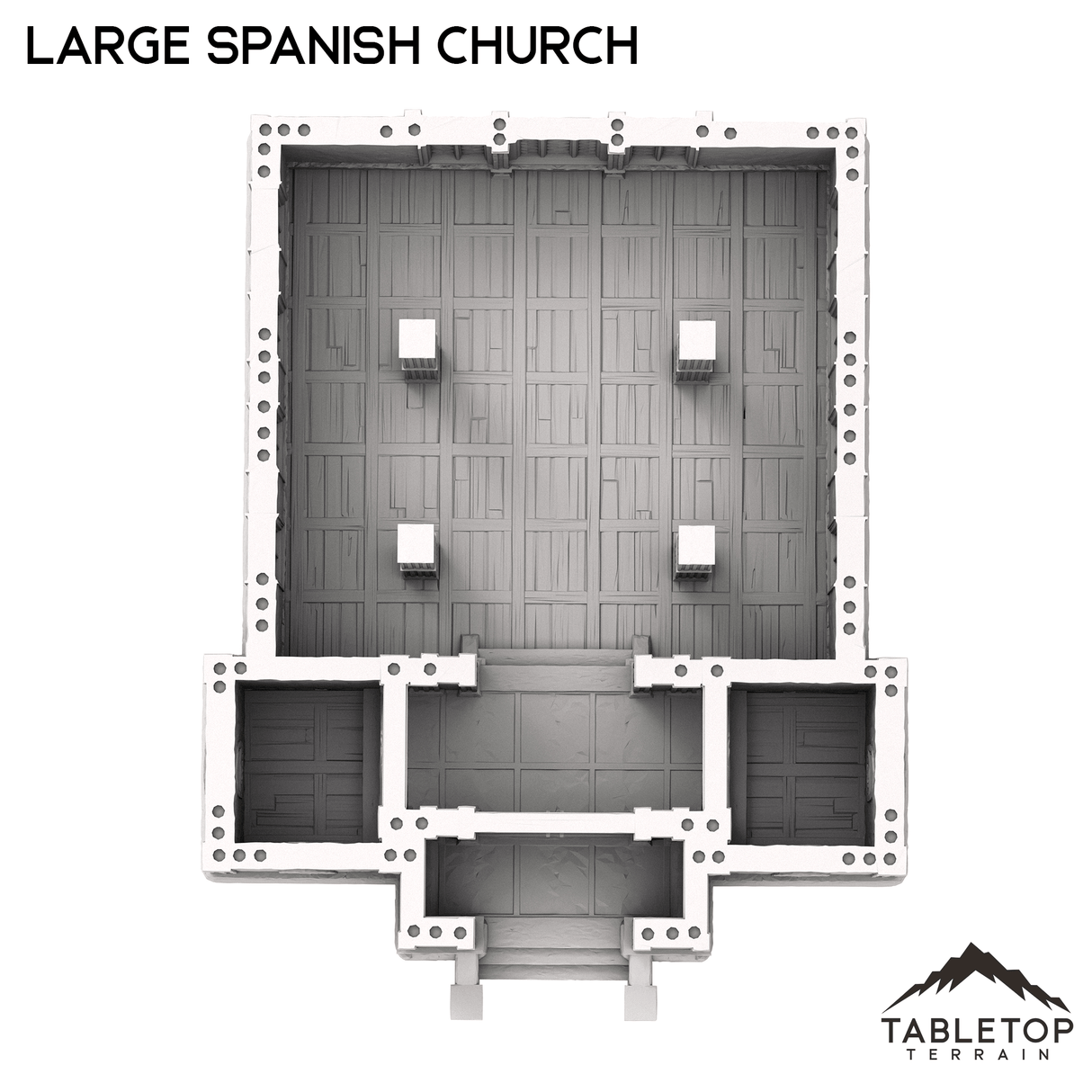 Tabletop Terrain Building Large Spanish Church - Old Wild Western Rush