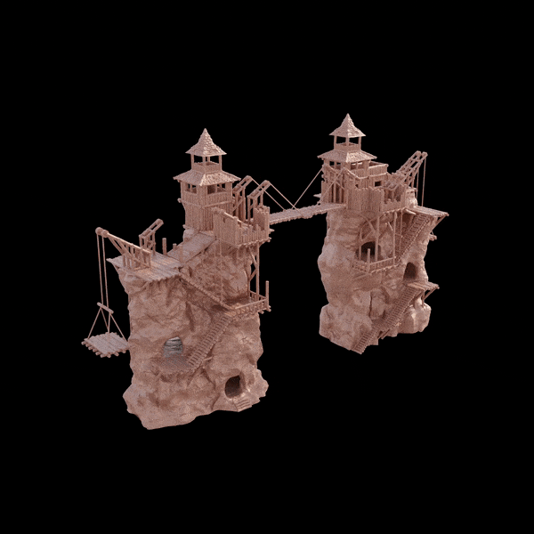 Tabletop Terrain Building Marauder Bridge Cliff