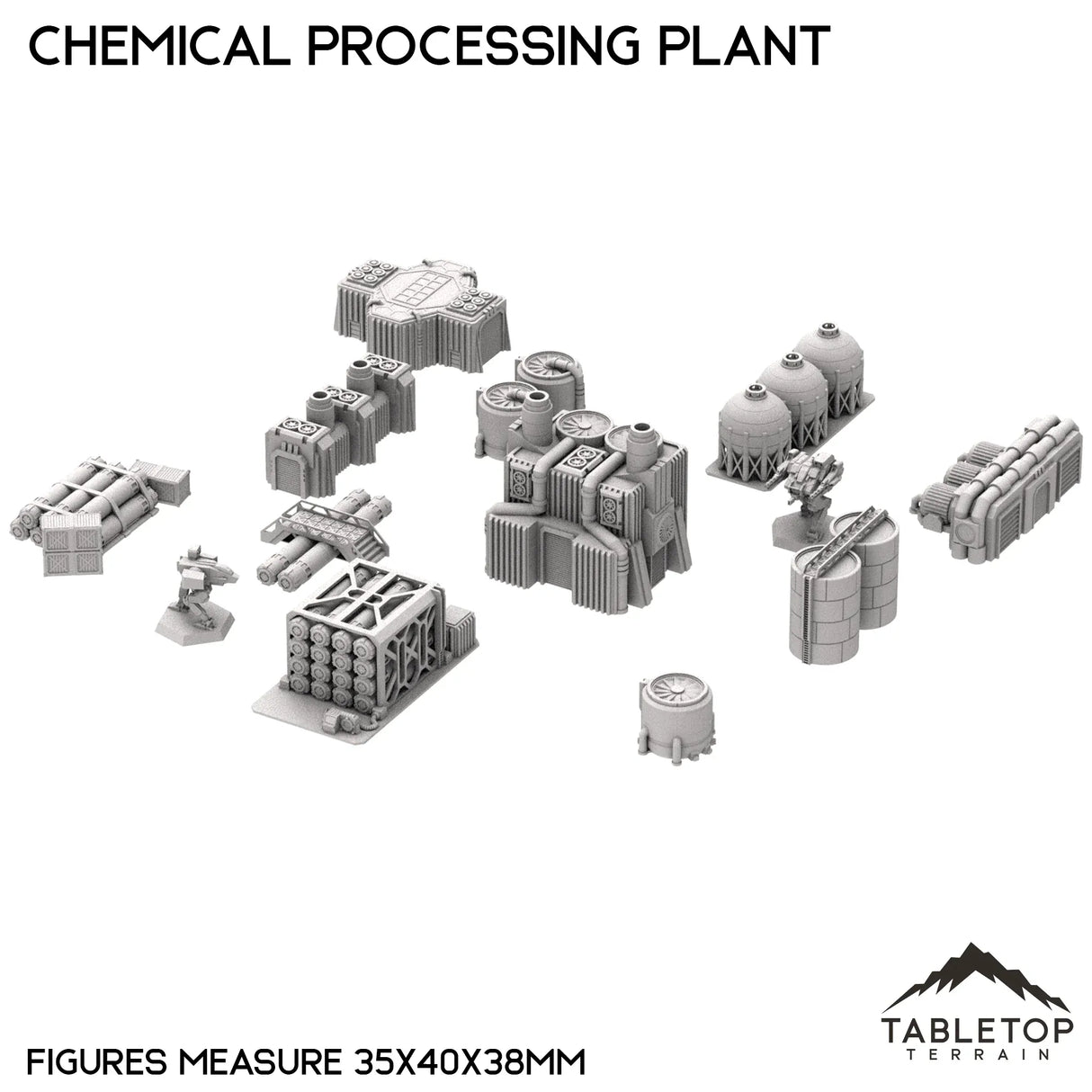 Tabletop Terrain Building Mecha City Chemical Processing Plant