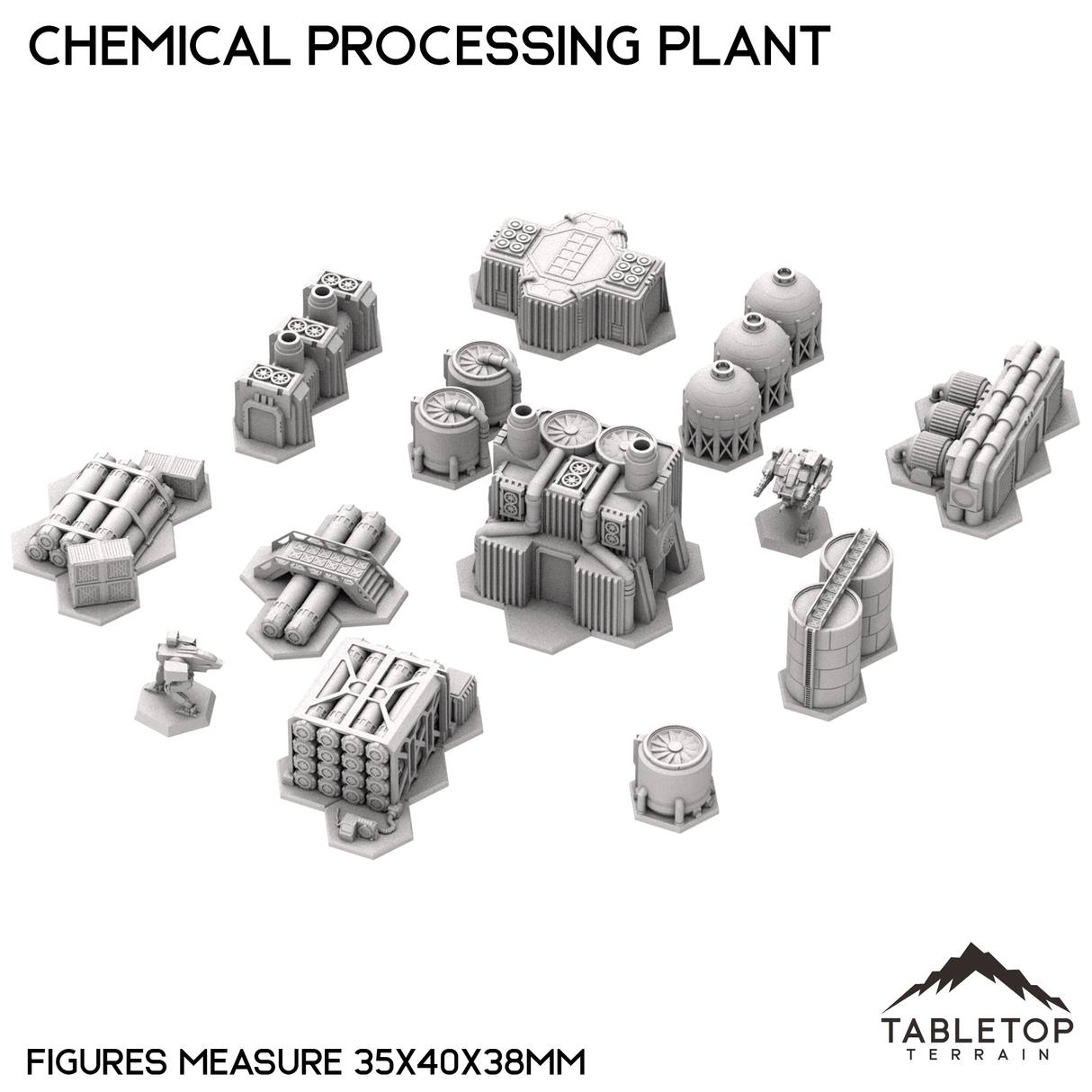 Tabletop Terrain Building Mecha City Chemical Processing Plant
