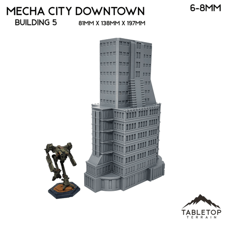 Tabletop Terrain Building Mecha City Downtown Buildings - Bundle 1
