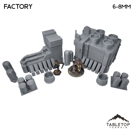 Tabletop Terrain Building Mecha City Factory