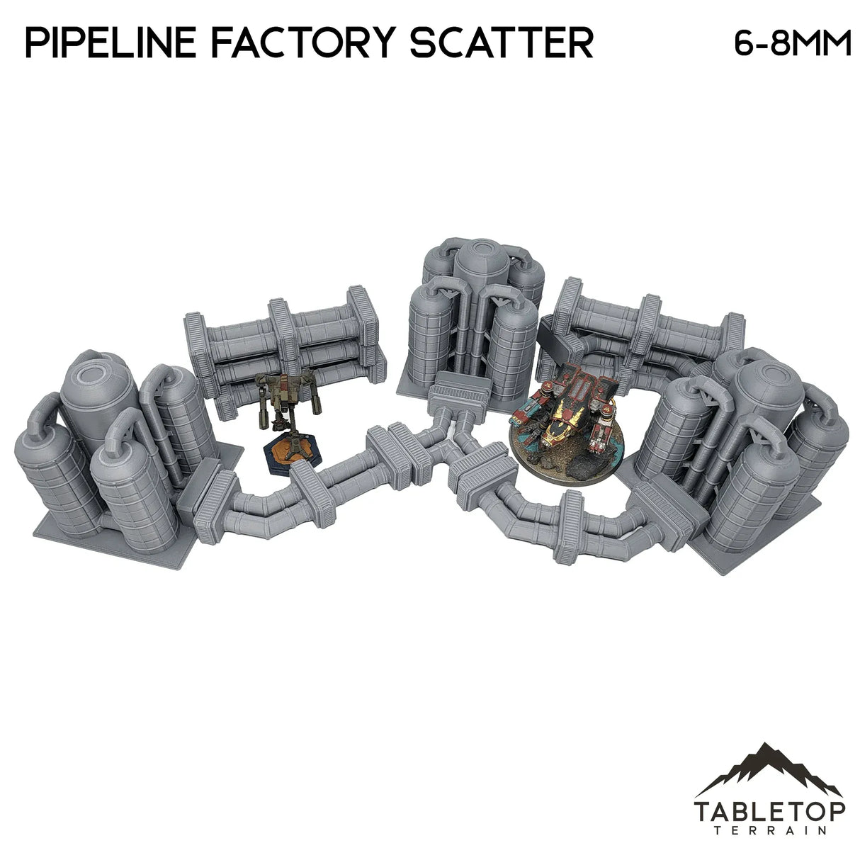 Tabletop Terrain Building Mecha City Pipeline Factory Scatter