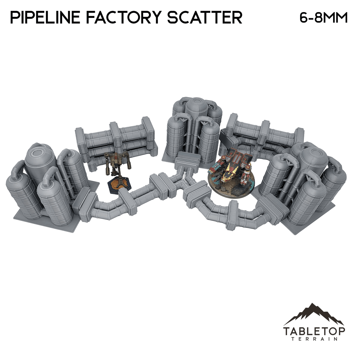 Tabletop Terrain Building Mecha City Pipeline Factory Scatter