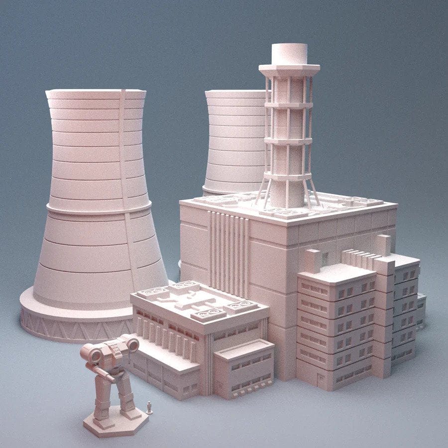 Tabletop Terrain Building Mecha City Powerplant