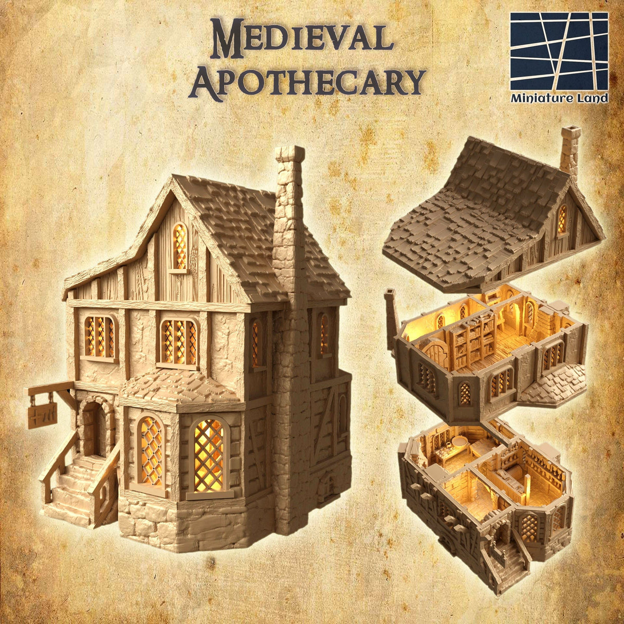 Tabletop Terrain Building Medieval Apothecary