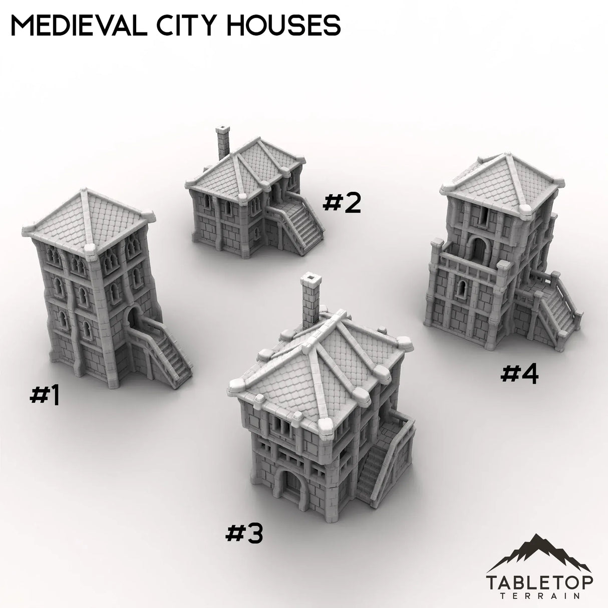 Tabletop Terrain Building Medieval City Houses