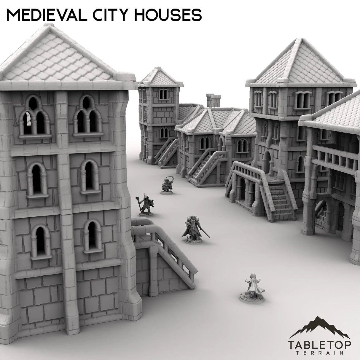 Tabletop Terrain Building Medieval City Houses