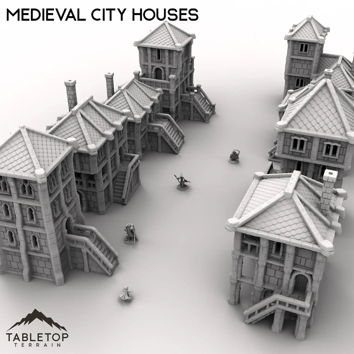 Tabletop Terrain Building Medieval City Houses