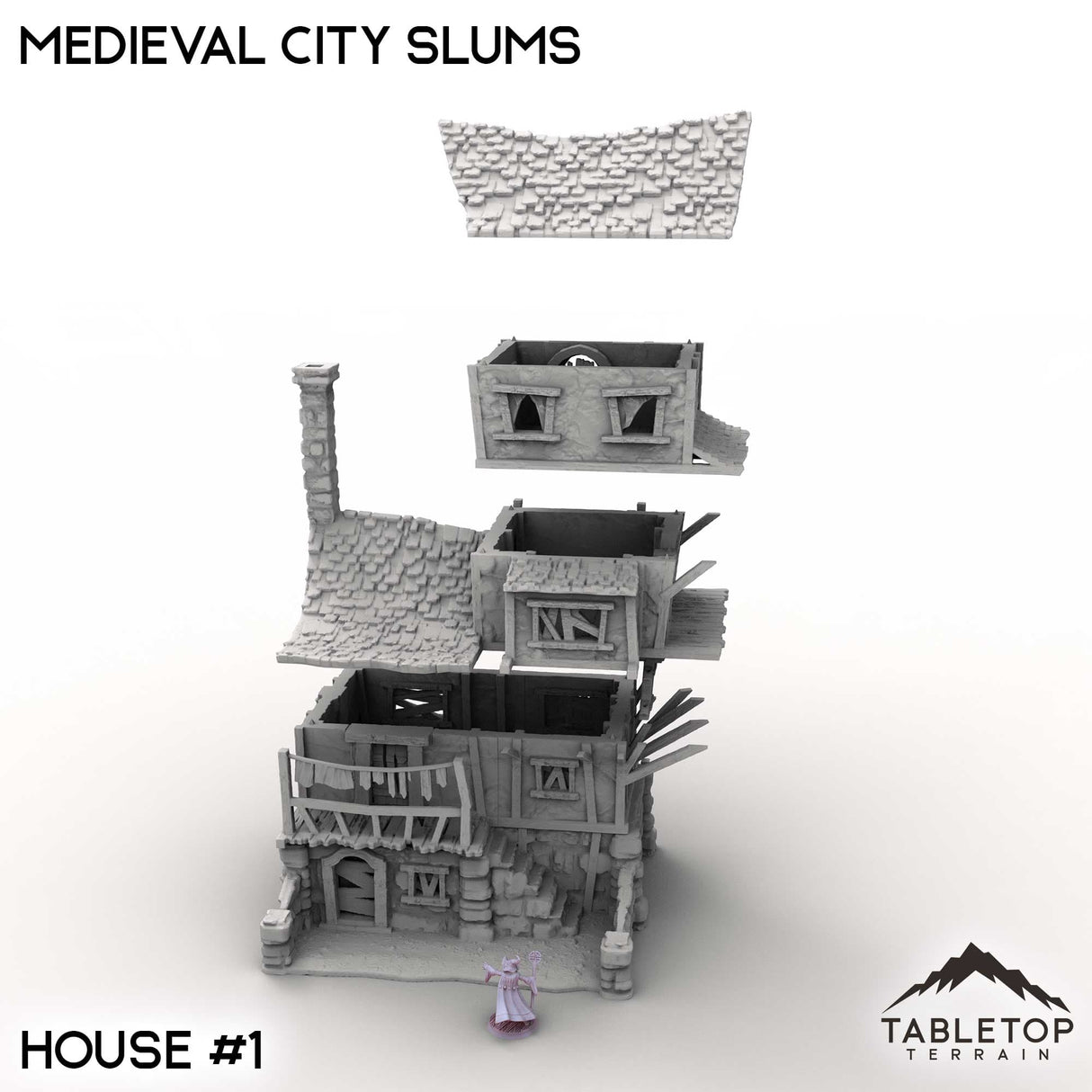 Tabletop Terrain Building Medieval City Slums