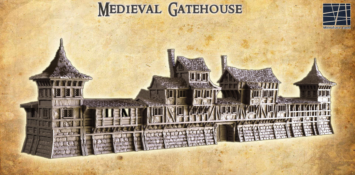 Tabletop Terrain Building Medieval Gatehouse