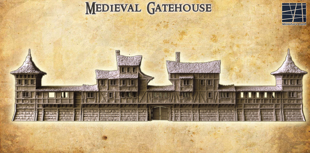 Tabletop Terrain Building Medieval Gatehouse