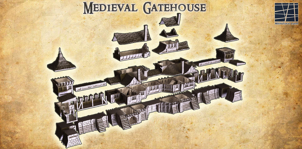 Tabletop Terrain Building Medieval Gatehouse