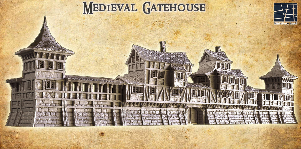 Tabletop Terrain Building Medieval Gatehouse