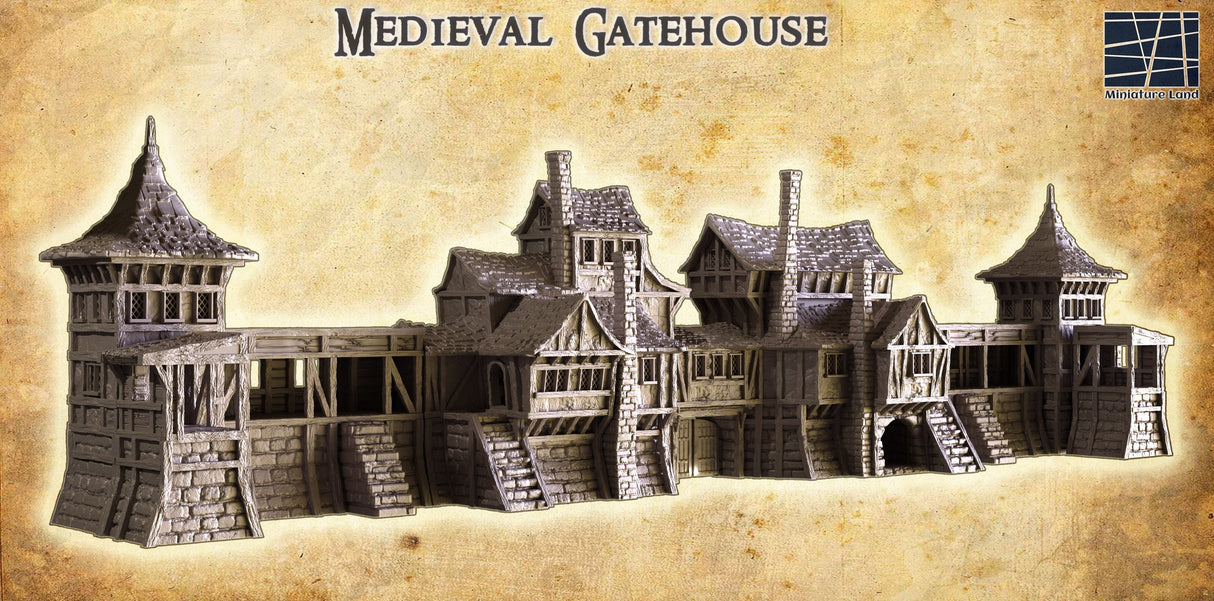 Tabletop Terrain Building Medieval Gatehouse