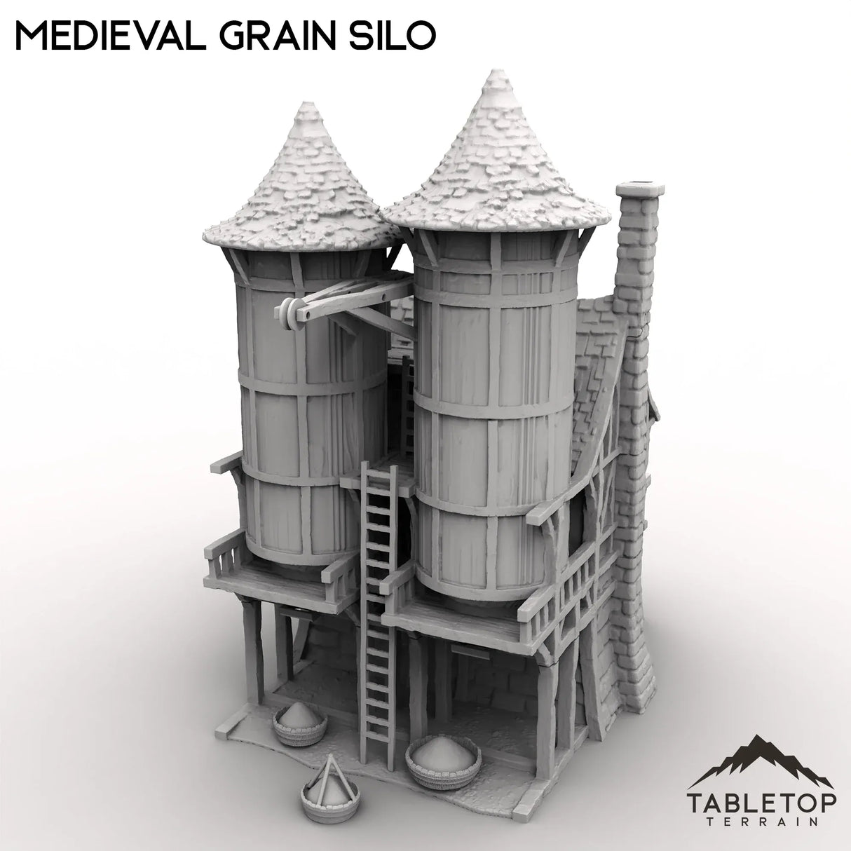 Tabletop Terrain Building Medieval Grain Silo