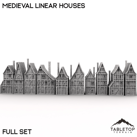 Tabletop Terrain Building Medieval Linear Houses