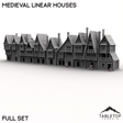 Tabletop Terrain Building Medieval Linear Houses