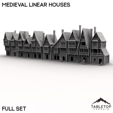 Tabletop Terrain Building Medieval Linear Houses