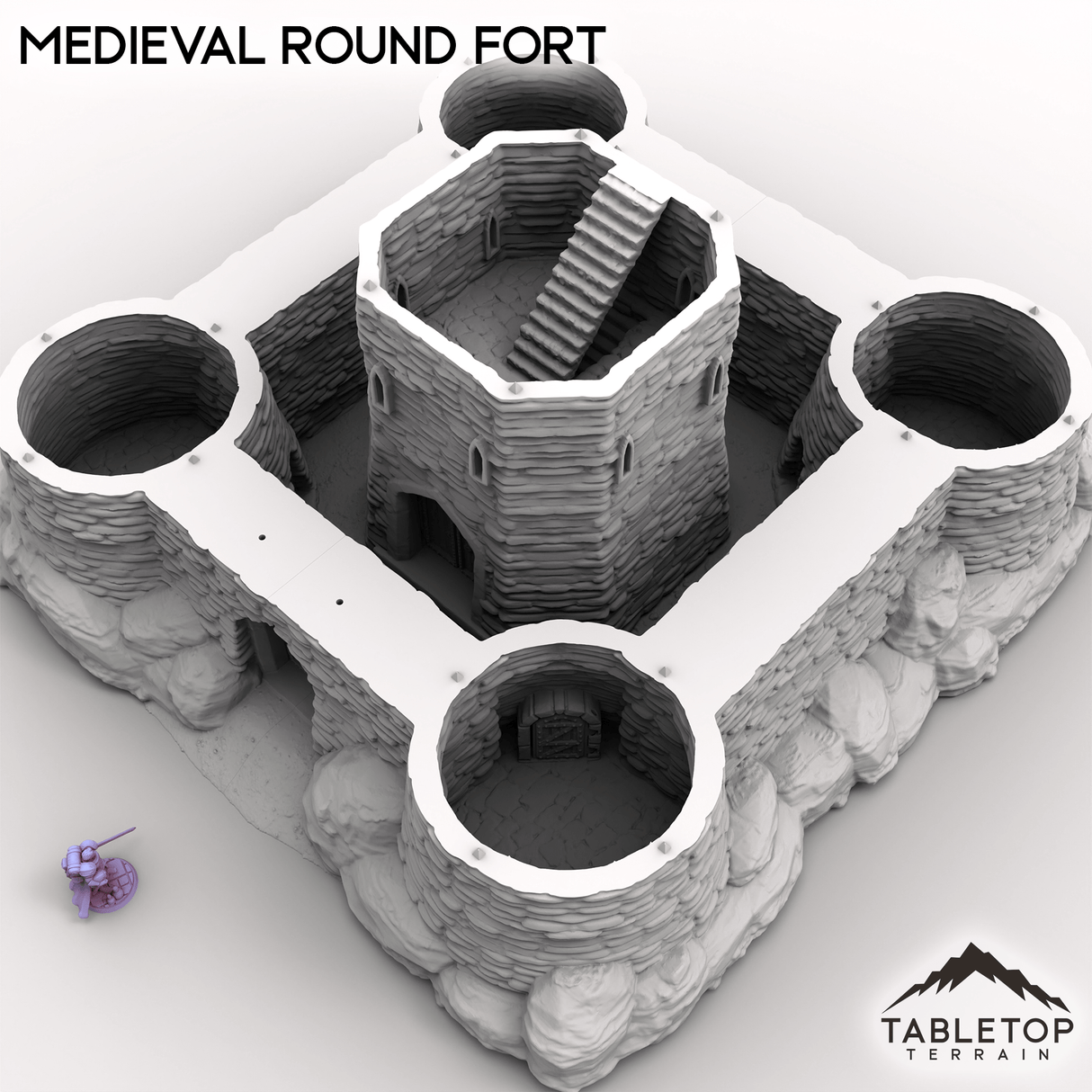 Tabletop Terrain Building Medieval Round Fort
