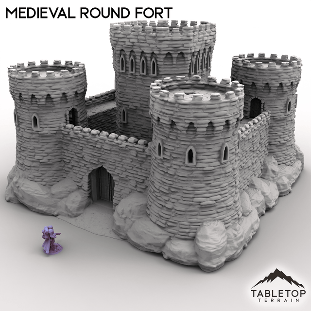 Tabletop Terrain Building Medieval Round Fort
