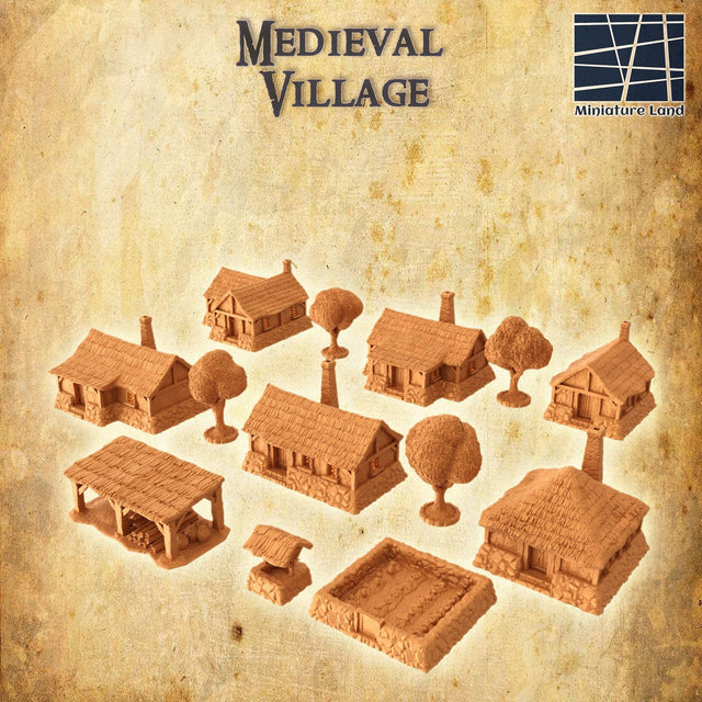 Tabletop Terrain Building Medieval Village
