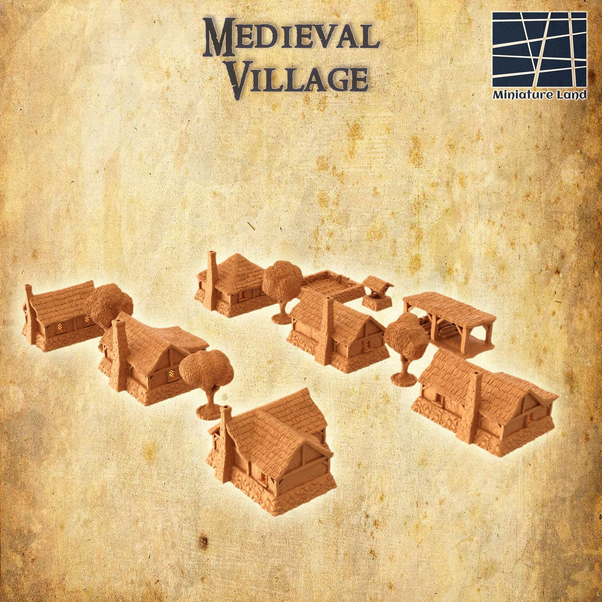 Tabletop Terrain Building Medieval Village