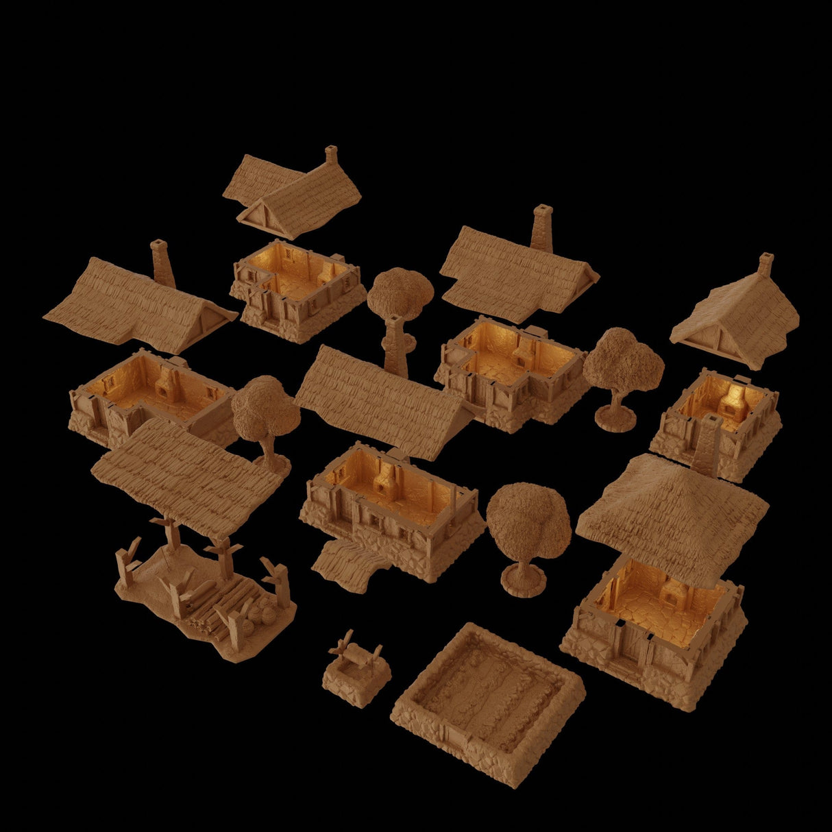 Tabletop Terrain Building Medieval Village