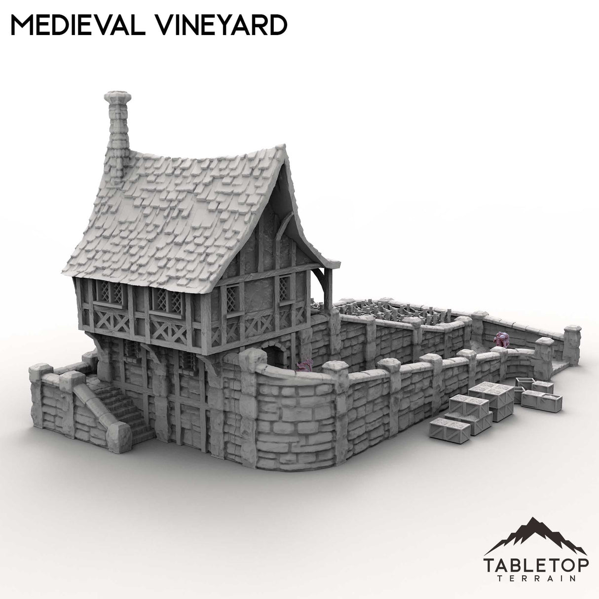 Tabletop Terrain Building Medieval Vineyard