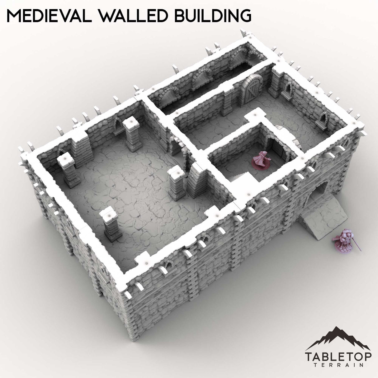 Tabletop Terrain Building Medieval Walled Building