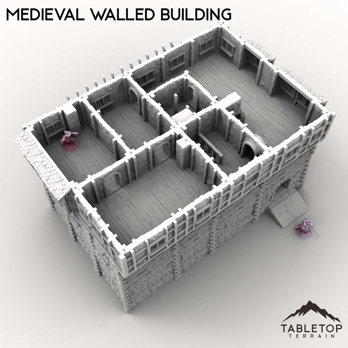 Tabletop Terrain Building Medieval Walled Building
