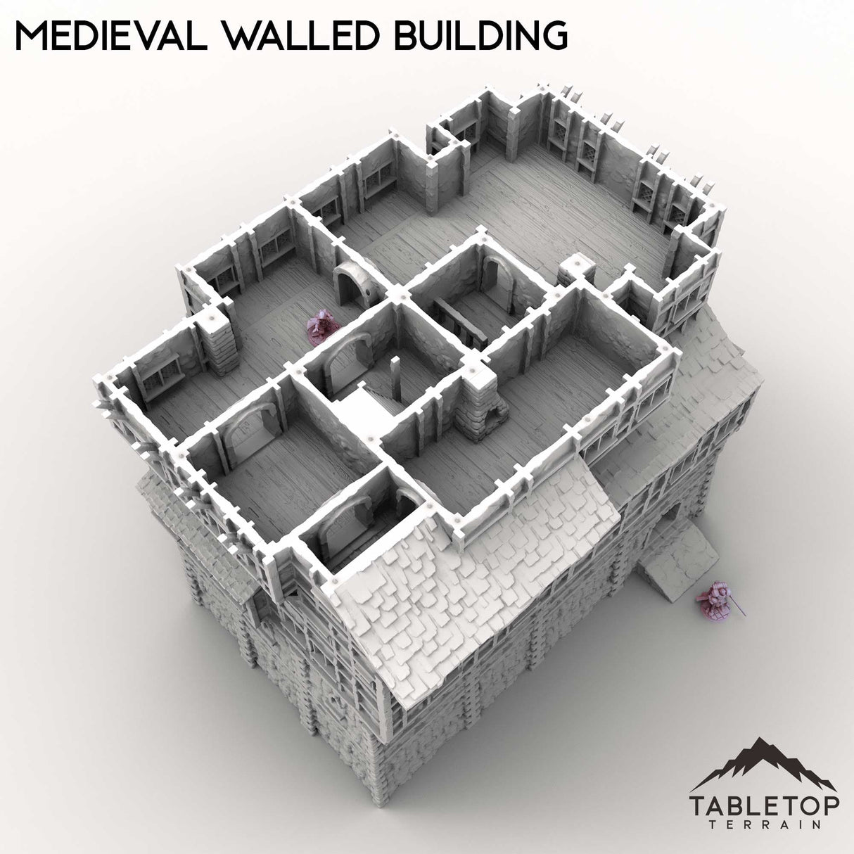Tabletop Terrain Building Medieval Walled Building