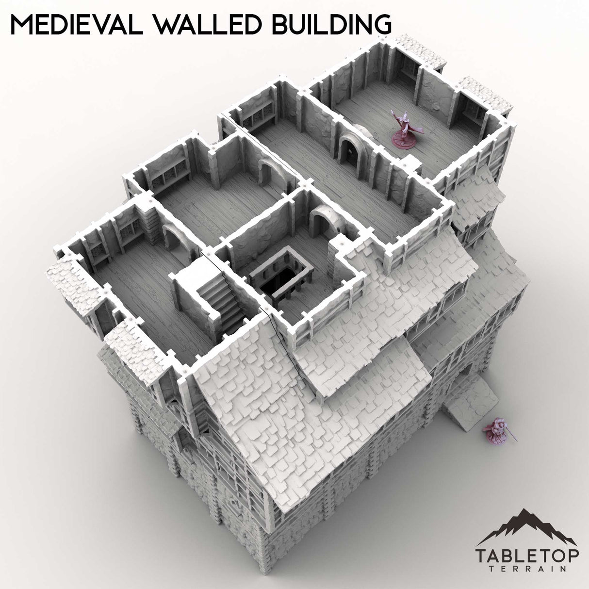 Tabletop Terrain Building Medieval Walled Building