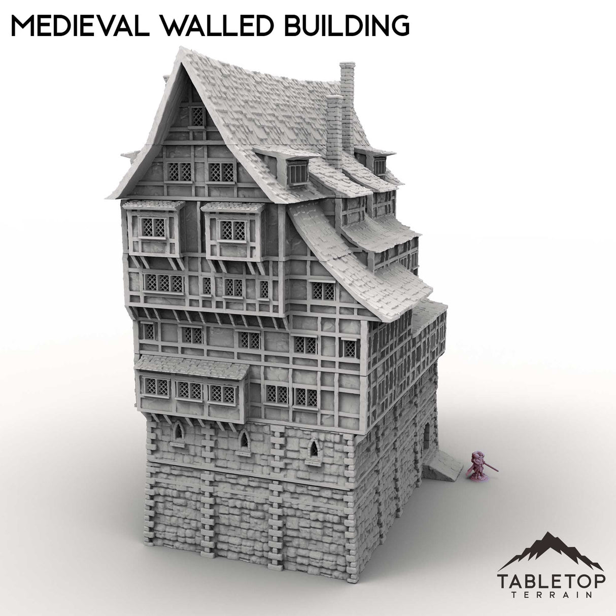 Tabletop Terrain Building Medieval Walled Building