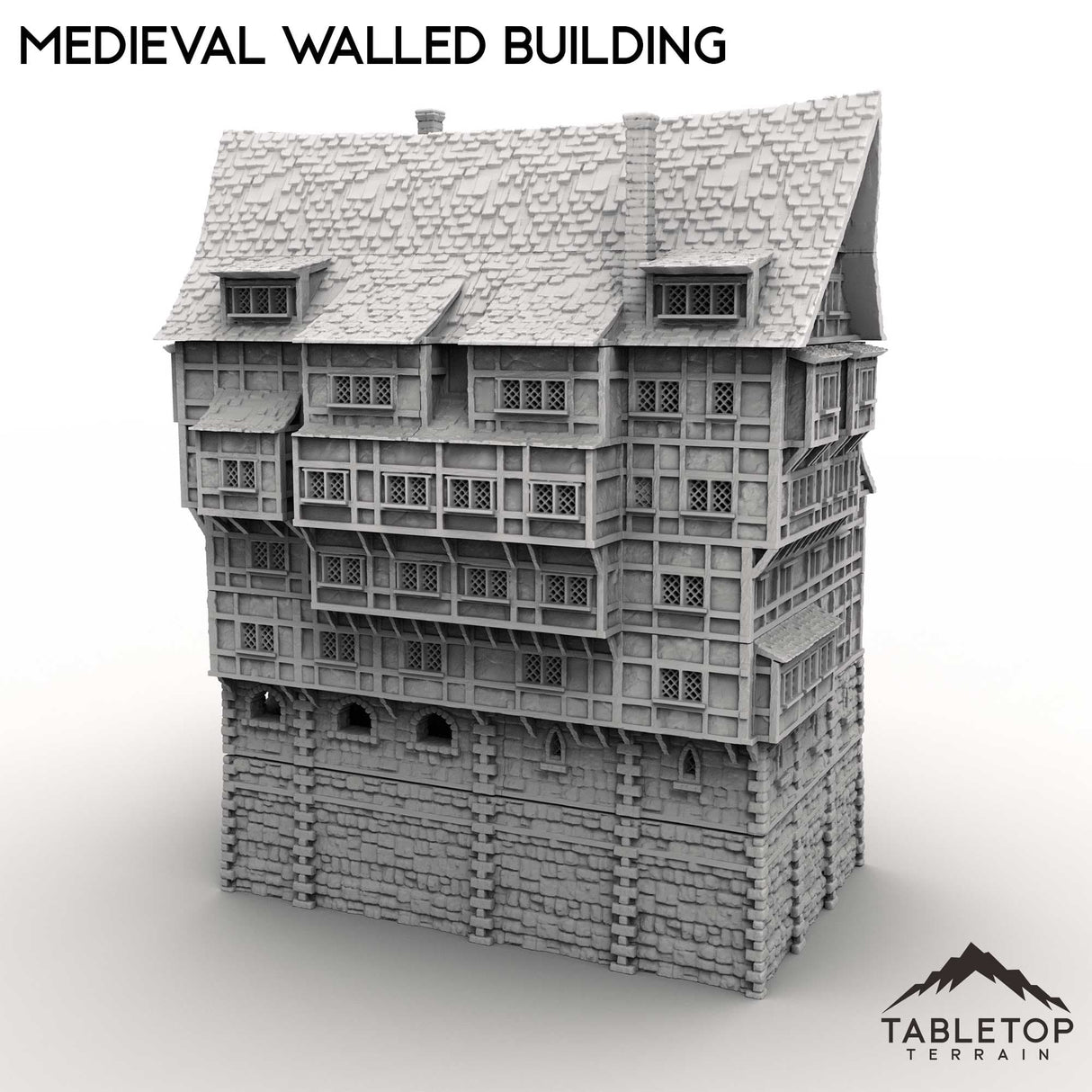 Tabletop Terrain Building Medieval Walled Building