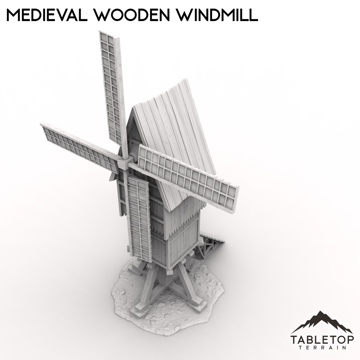 Tabletop Terrain Building Medieval Wooden Windmill