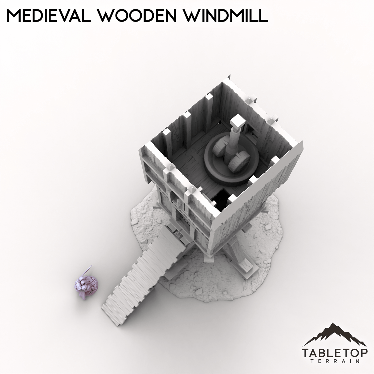 Tabletop Terrain Building Medieval Wooden Windmill