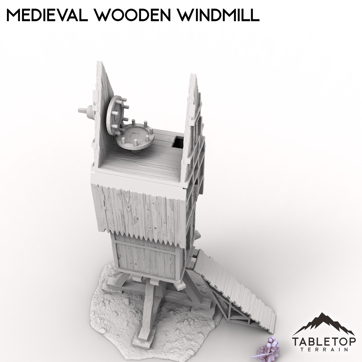 Tabletop Terrain Building Medieval Wooden Windmill