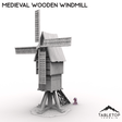 Tabletop Terrain Building Medieval Wooden Windmill