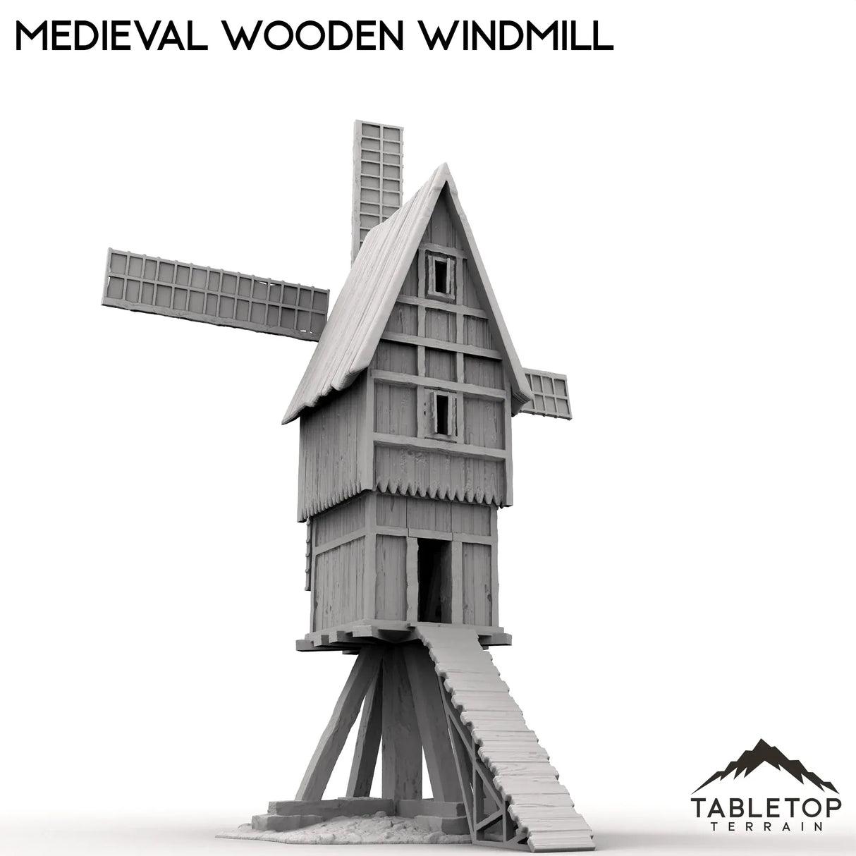 Tabletop Terrain Building Medieval Wooden Windmill