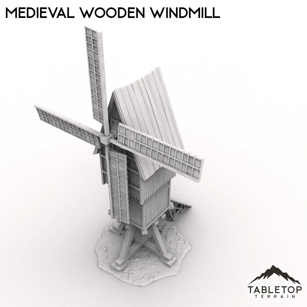 Tabletop Terrain Building Medieval Wooden Windmill