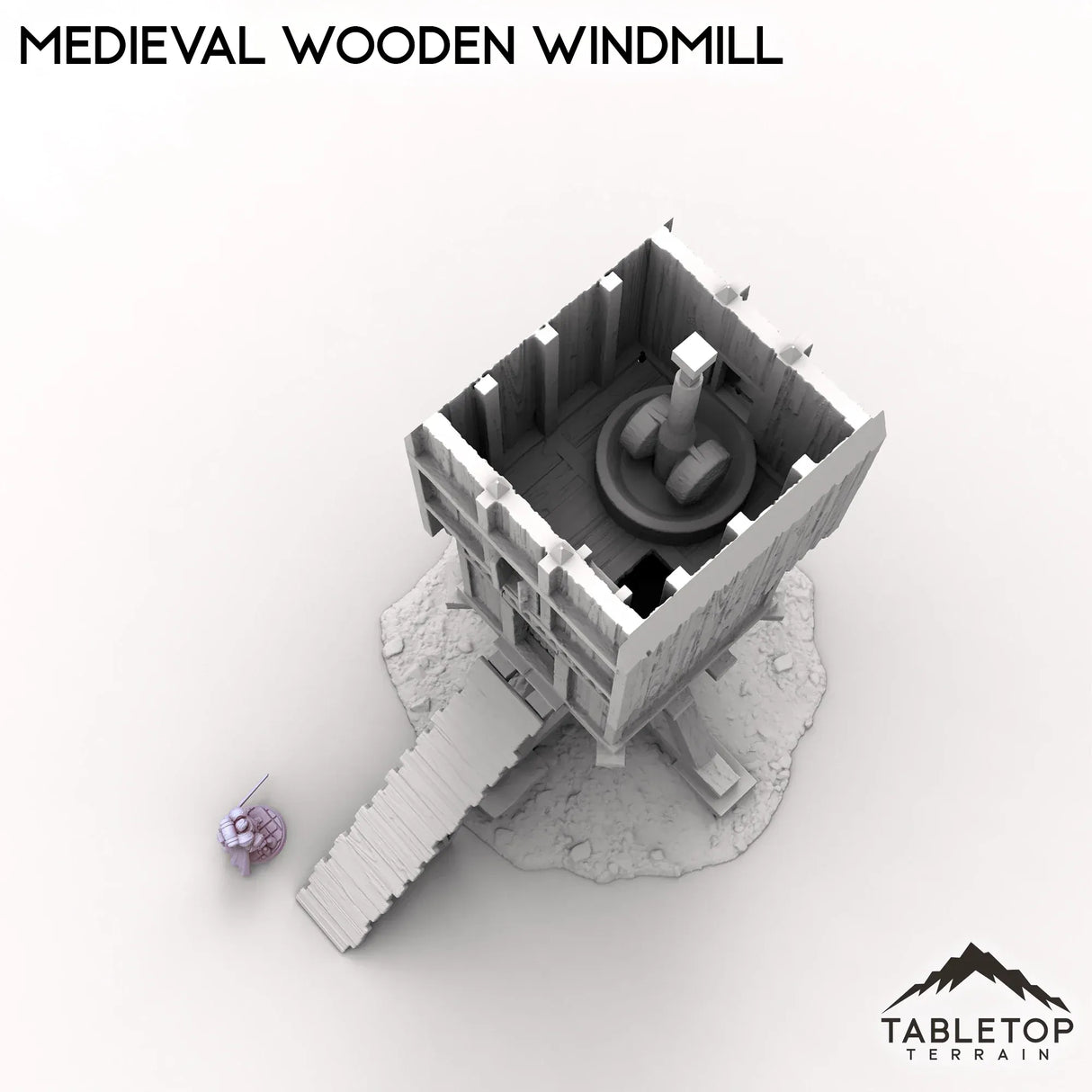 Tabletop Terrain Building Medieval Wooden Windmill