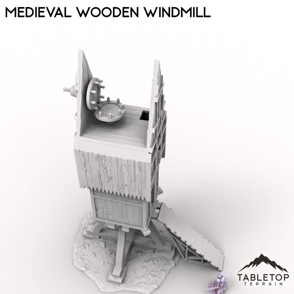 Tabletop Terrain Building Medieval Wooden Windmill