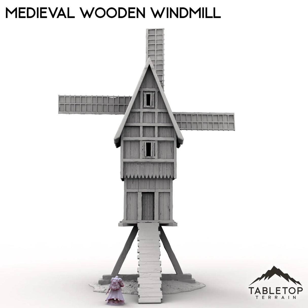 Tabletop Terrain Building Medieval Wooden Windmill