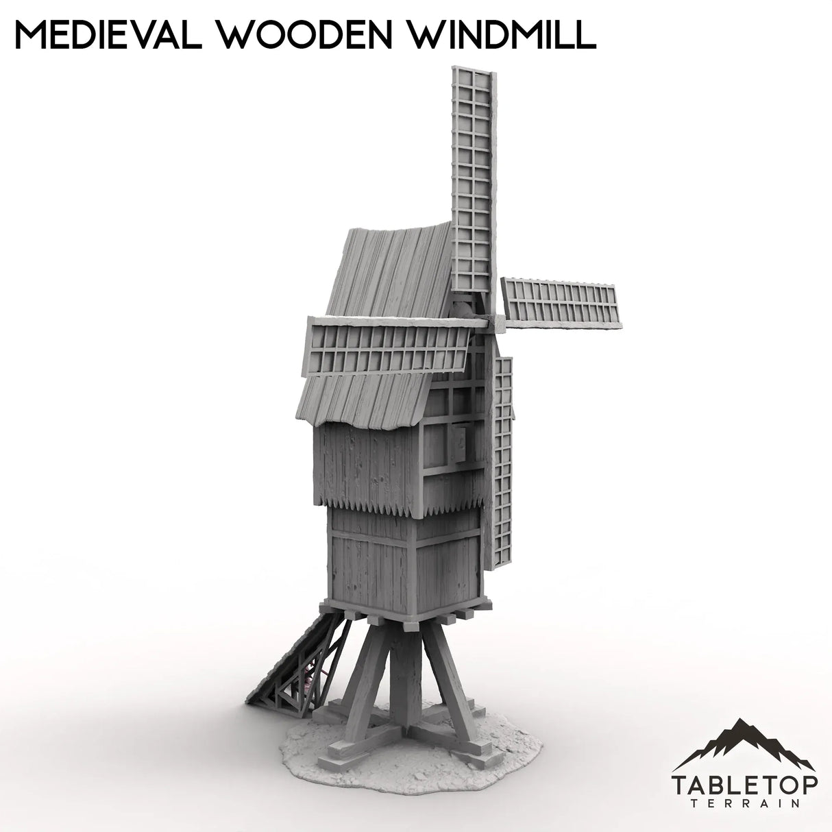 Tabletop Terrain Building Medieval Wooden Windmill
