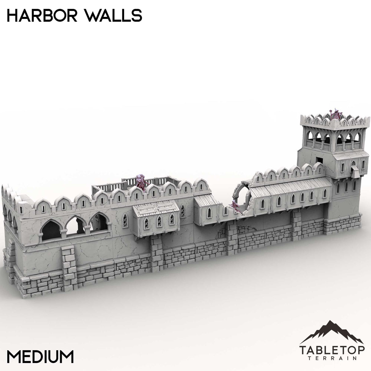 Tabletop Terrain Building Medium / 32mm Harbor Walls