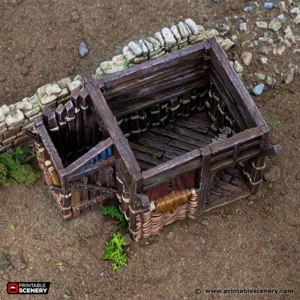 Tabletop Terrain Building Medium Shanty - Country & King - Fantasy Historical Building