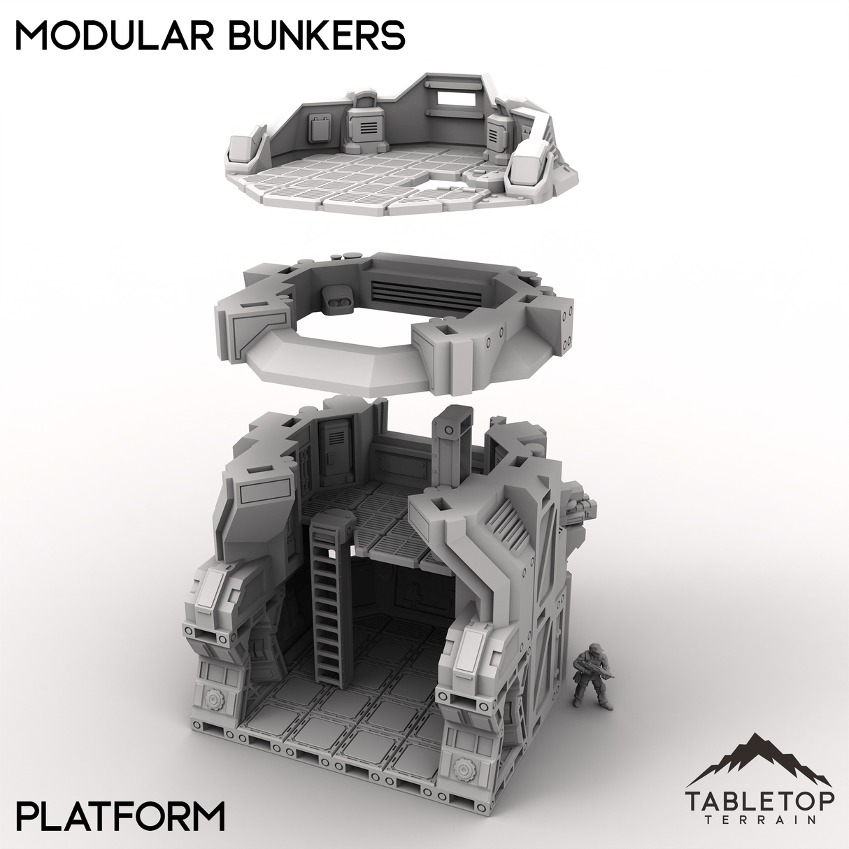 Tabletop Terrain Building Modular Bunkers