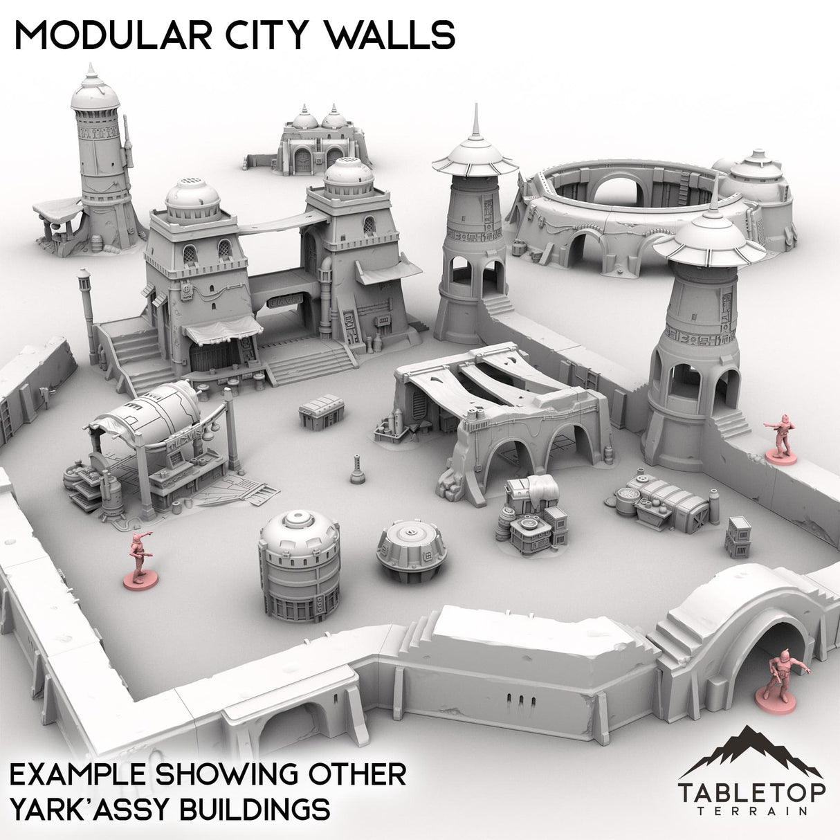 Tabletop Terrain Building Modular City Walls